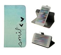 K-S-Trade Protective Case For Doro 8100 360° Wallet Case Protective Cover Compatible With Doro 8100, 'Smile' | Bookstyle Flip Case Bag