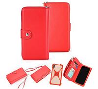 K-S-Trade Protective Case For Nokia 3.2 2in1 Wallet Case Mobile Phone Cover With Bumper Compatible With Nokia 3.2 Bag Sleeve Cellphone Smartphone Red (1x)