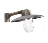 K.S. Verlichting Fabrique outdoor wall light, brass/copper, width 38 cm, IP44