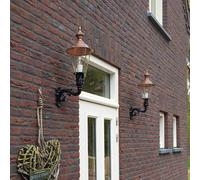 K.S. Verlichting Outdoor wall light HOORN, socket above, black