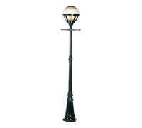 K.S. Verlichting Sumatra outdoor light, black, height 215 cm, metal, IP44
