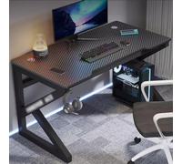K-Shaped Ergonomic Gaming Desk - USB Charging, Headphone Hook, 100x60x75CM, Perfect Computer Workstation for Home Office & Study, Ideal for Gamers and Professionals