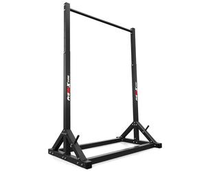 K-Sport Free Standing Pull Up Bar Station | Adjustable Up To 7.5ft, Calisthenics Approved, Portable, Steel Construction | Indoor & Outdoor Home Gym Bar with Weight Plate Storage | EU Manufactured