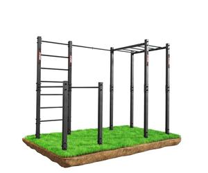K-Sport Outdoor Calisthenics Station with Pull-Up, Dip & Monkey Bars | Heavy Duty Multi-Function Strength Training Garden Gym Equipment | 205cm Height | Weatherproof Steel Frame | EU Made