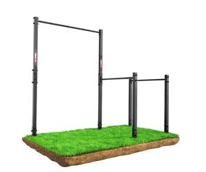 K-Sport Outdoor Pull-Up & Dip Station | Heavy Duty Calisthenics Bars for Garden Gym | Multi-Function Strength Training Tower with Boxing Bag Hook | 205cm Height | Weatherproof Steel Frame | EU Made