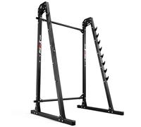 K-Sport Squat Rack & Bench Press Set - Heavy Duty Adjustable Home Gym Equipment with 8-Level Barbell Hooks - Weatherproof Steel Frame, Indoor & Outdoor Use - Made in the EU
