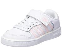 K-Swiss Court Palisade Strap Sneaker, Wht Heavenly Pink, 2.5 UK