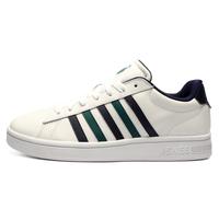 K-Swiss Court Tiebreak Ii Men's Leather | Court Shoes | White / Peacot / Rainforest | UK Size 10
