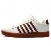 K-Swiss Court Tiebreak Ii Men's Leather | Court Shoes | White / Soft Silt Brown | UK Size 7