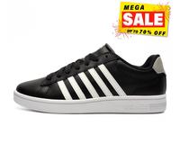 K Swiss Court Tiebreak II Mens Trainers Classic Casual Leather Sneakers Black