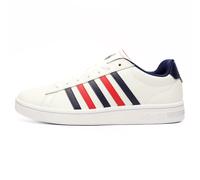 K-Swiss Men Court Tiebreak Ii Sneaker, Wht Peacot Smba Red, 7 UK
