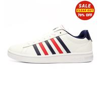 K-Swiss Men Court Tiebreak Ii Sneaker, Wht Peacot Smba Red, 7 UK
