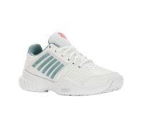 K-Swiss Girls Court Express Omni Tennis Shoe, White Nile Blue Desert Flower, 2.5 UK