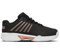 K-Swiss Hypercourt Express 2 Hb Women's Tennis Shoe, Black, White, Rose Gold, 6.5 UK