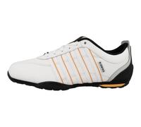 K-Swiss Men's Arvee 1.5 Trainers, Blanc/Black/Orange Poppy, 41 EU, Blanc Black Orange Poppy, 7 UK