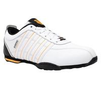 K-Swiss Men's Arvee 1.5 Trainers, White/Black/Orange Poppy, 42.5 EU, Blanc Black Orange Poppy, 8.5 UK