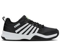 K-Swiss Men's Court Express 2 Tennis Shoe, Black/White/Soft Neon Green, 12 UK