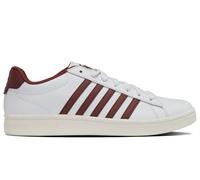K-Swiss Men's Court Tiebreak II Trainers, White/Tibetan Red/Snow White, 44 EU, White Tibetan Red Snow White, 9.5 UK