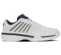 K-Swiss Men's Express Light 3 Carpet Tennis Shoe, Blanc De Blanc/Naval Academy, 8.5 UK