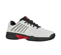 K-Swiss Men's Express Light 3 Hb Tennis Shoe, Bright White Stretch Limo High Risk Red, 10.5 UK