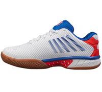 K-Swiss Men's Hypercourt Express 2 Indoor Tennis Shoe, White/Red, 10.5 UK