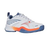 K-Swiss Men's Speedex Tennis Shoe, White Infinity Scarlet Ibis, 8 UK