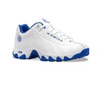 K-SWISS Men's ST329 CMF Sneaker, Wide Tennis Dad Walking Shoes Leather Upper, White/Classic Blue, 9 X-Wide