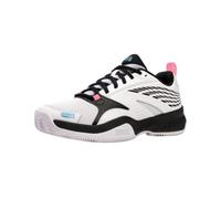 K-Swiss Performance Men's Speedex Padel Tennis Shoes, White/Black/Aquarius, 8.5 UK
