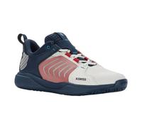 K-Swiss Performance Men's ULTRASHOT Team Tennis Shoe, Blanc de Blanc/Blue Opal/Lollipop, 10 UK