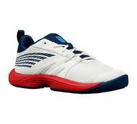 K-Swiss Performance SPEEDTRAC Tennis Shoe, Blanc de Blanc/Blue Opal/Lollipop, 4 UK