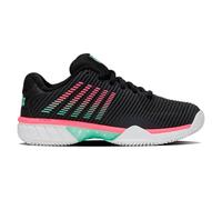 K-Swiss Tennis Women's Hypercourt 2 Express Hb Tennis Shoe, Black/White/Neon Mint, 4.5 UK