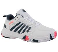 K-Swiss Unisex Children's Court Express 2 Tennis Shoe, White Stargazer Neon Blaze, 2.5 UK Child