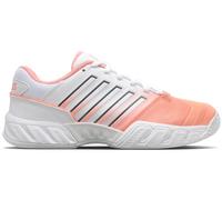 K-Swiss Women's Bigshot 4 Tennis Shoe, Peach Amber/White/Asphalt, 9 M