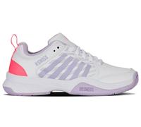 K-Swiss Women's Court Express 2 Tennis Shoe, White/Orchid Petal/Neon Blaze, 9 UK