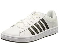 K-Swiss Women's Court Winston Sneaker, White Black Panther, 6 UK