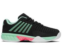 K-Swiss Women's Express Light 3 Carpet Tennis Shoe, Black/Neon Mint/Neon Pastel Pink, 6.5 UK