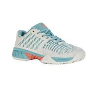 K-Swiss Women's Express Light 3 Hb Tennis Shoe, Blanc De Blanc Nile Blue Desert Flower, 5 UK