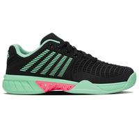 K-Swiss Women's Express Light 3 Tennis Shoe, Black/Neon Mint/Neon Pastel Pink, 8 UK