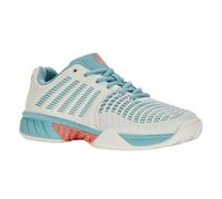 K-Swiss Women's Express Light 3 Tennis Shoe, Blanc De Blanc Nile Blue Desert Flower, 5.5 UK