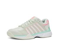 K-Swiss Women's Express Light Pickleball Shoe, Ice/Honeydew/Neon Pastel Pink, 4 UK