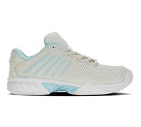 K-Swiss Women's Hypercourt Express 2 Tennis Shoe, Vaporous Gray/White/Blue Glow, 8 Wide