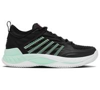 K-Swiss Women's Hypercourt Supreme 2 Clay Tennis Shoe, Black/Neon Mint/White, 5.5 UK