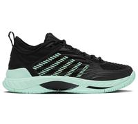 K-Swiss Women's Hypercourt Supreme 2 Tennis Shoe, Black/Neon Mint, 9 UK
