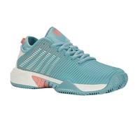 K-Swiss Women's Hypercourt Supreme Hb Tennis Shoe, Blanc De Blanc Nile Blue Desert Flower, 4 UK