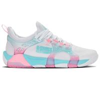 K-Swiss Women's K-Frame Padel Tennis Shoe, White/Soft Neon Blue/Neon Bubble Gum, 7 UK