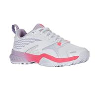 K-Swiss Women's Speedex Tennis Shoe, White Orchid Petal Neon Blaze, 6 UK