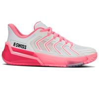 K-Swiss Women's Ultrashot 4 Tennis Shoe, White/Neon Pastel Pink/Hot Neon Pink, 9 UK