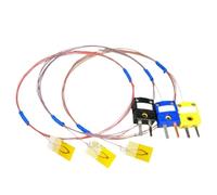 K T J Type Surface Mount Adhesive Thermocouple Probe Thin Film Stick-on Sensor 0-260°C Ultra Thin Temperature Wire 0.5-10m(T-5m)