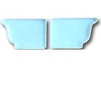 K-TEC 5 Inch White K-Style Aluminum Rain Gutter End Caps (sold as pair, 1 left and 1 right)