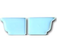 K-TEC 6 Inch White K-Style Aluminum Rain Gutter End Caps (sold as pair, 1 left and 1 right)